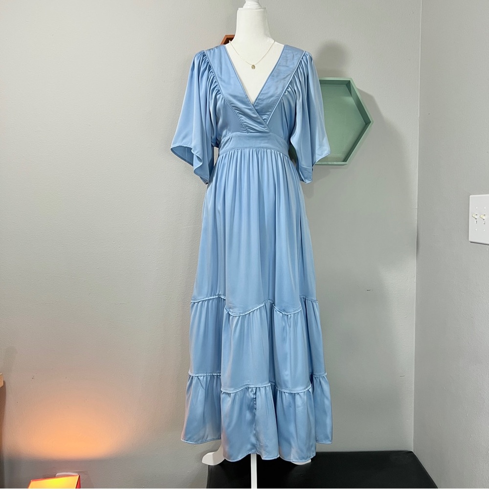Blue flowy maxi dress